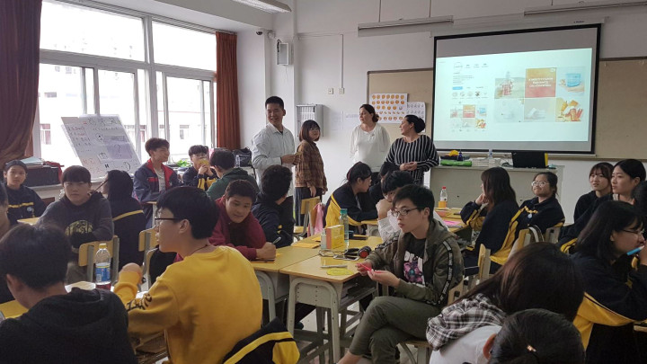 Chinese participants taking part in learning journey